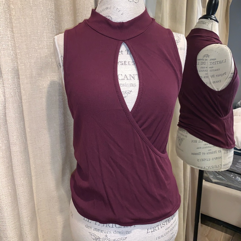 Beautiful Maroon Top - Cleavage Show Off